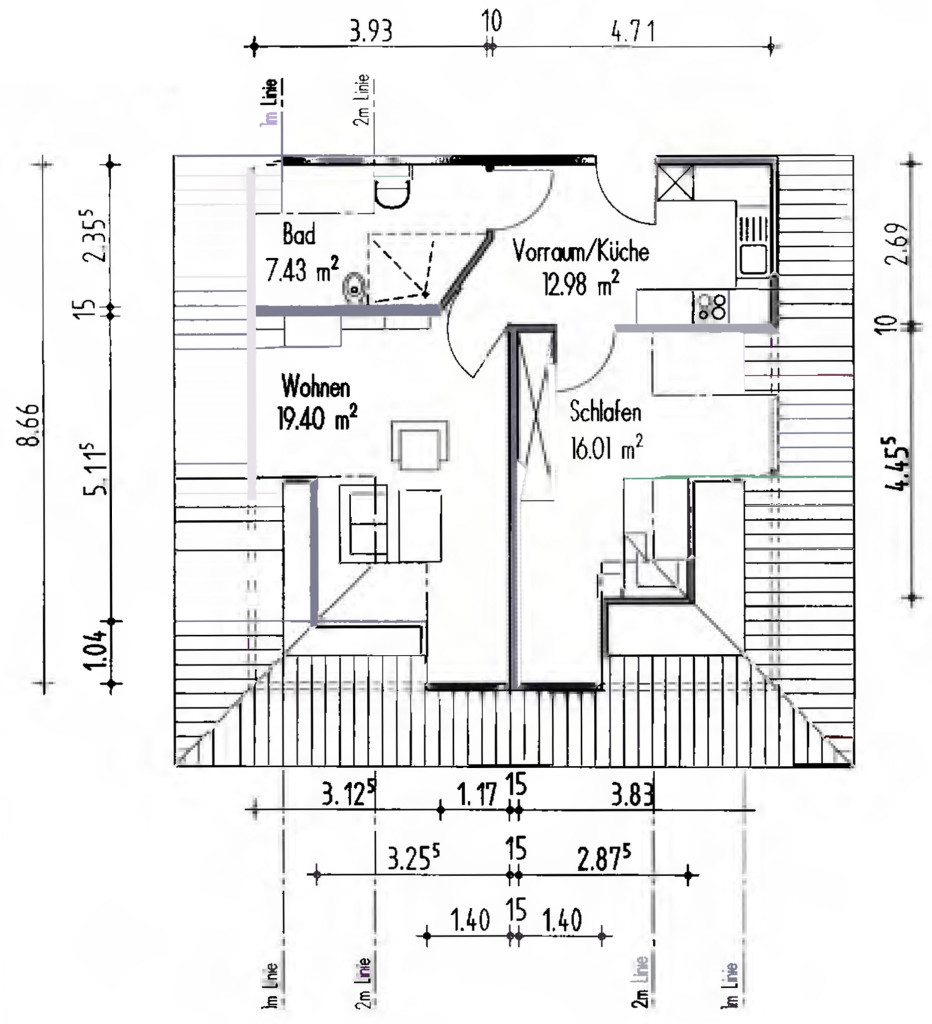 Grundriss Doppelzimmer